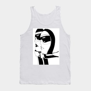 SKI,1966 by Jacqueline Mcculloch , House of Harlequin Tank Top